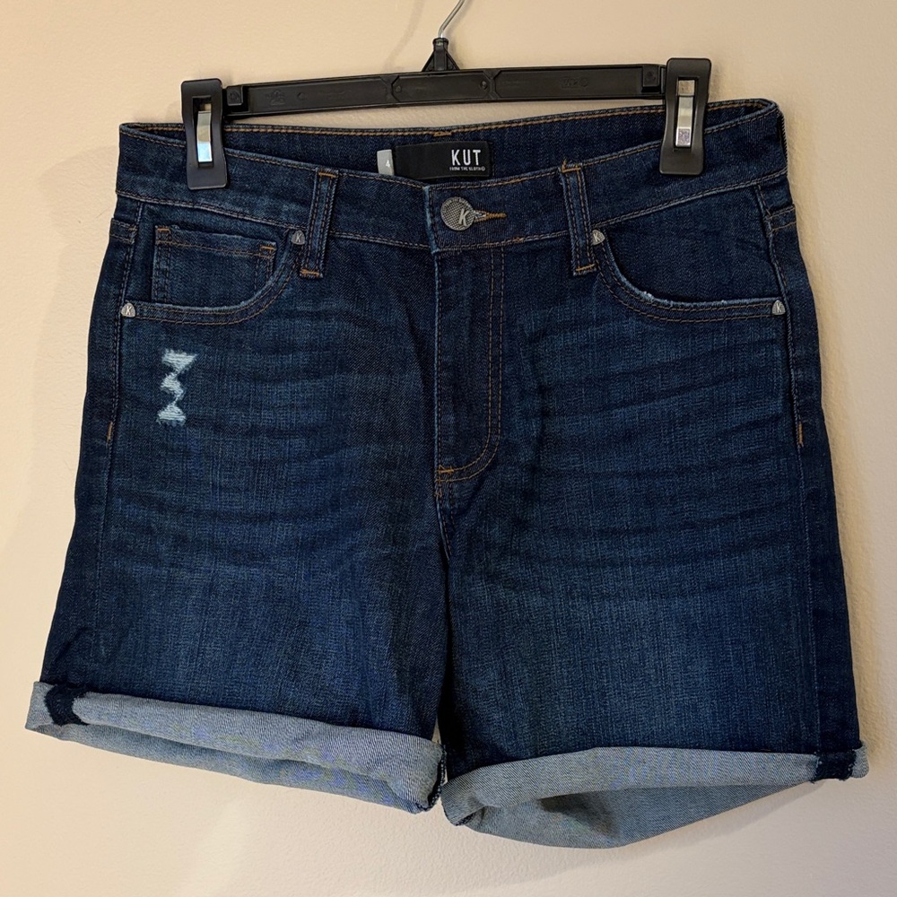 Kut from the Kloth Women's Deep Indigo Jean Shorts - Chloe Boyfriend